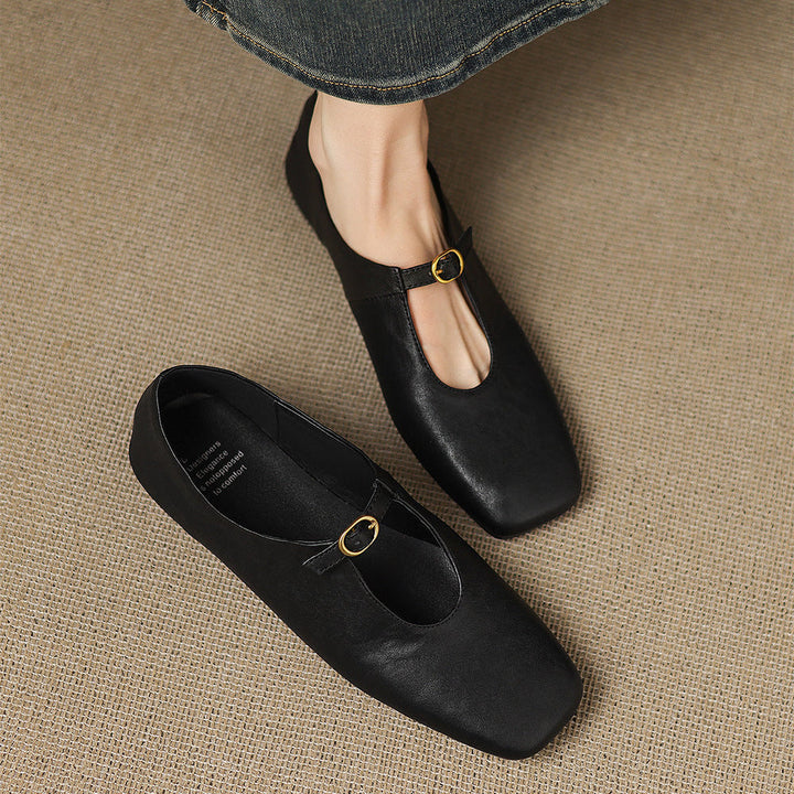 Elspeth | High-Vamp Mary Jane Flat