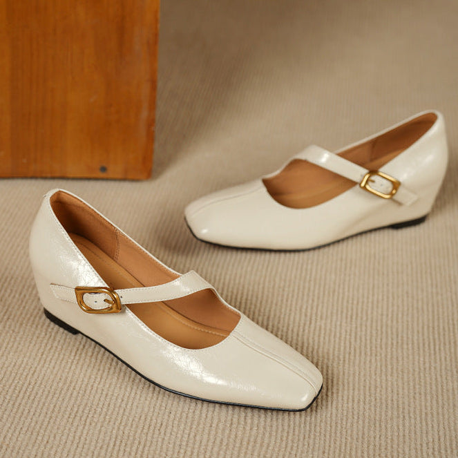 Viora | Genuine Leather Mary Jane Heels