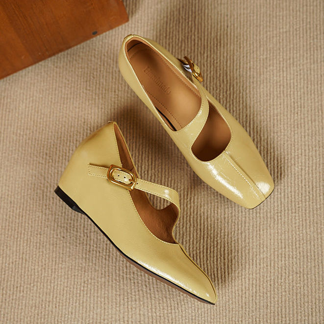 Viora | Genuine Leather Mary Jane Heels