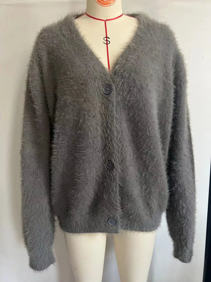 Cloud-Soft V-Neck Button Cardigan