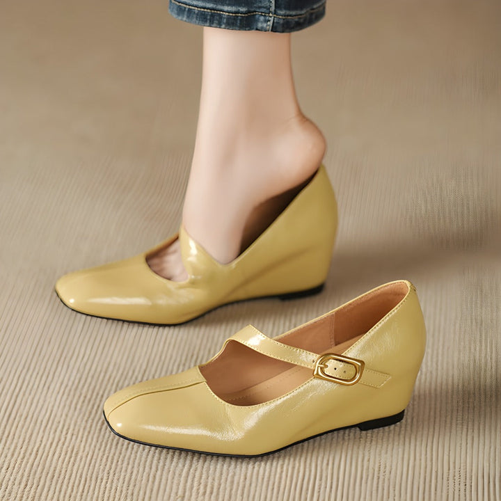 Viora | Genuine Leather Mary Jane Heels