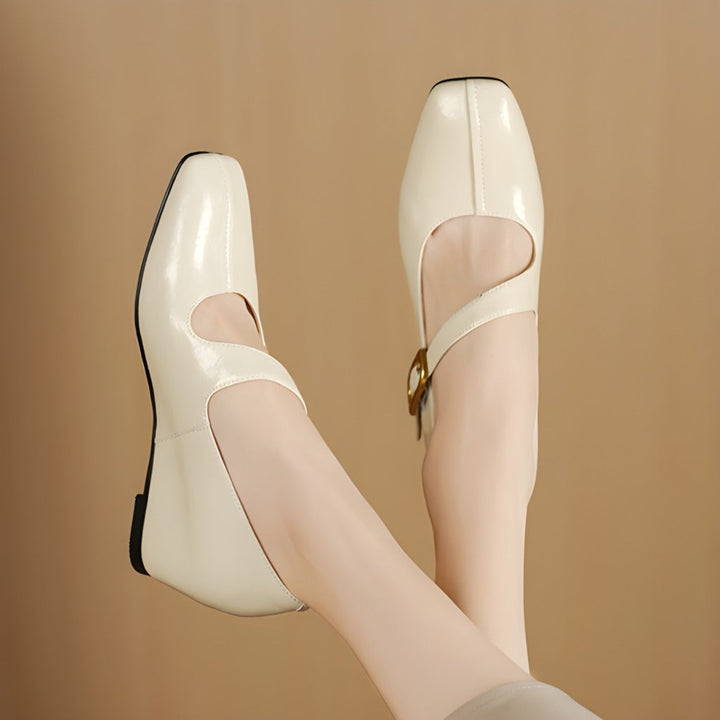 Viora | Genuine Leather Mary Jane Heels