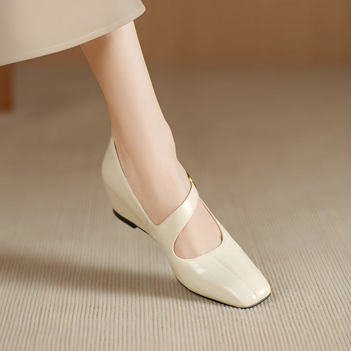 Viora | Genuine Leather Mary Jane Heels