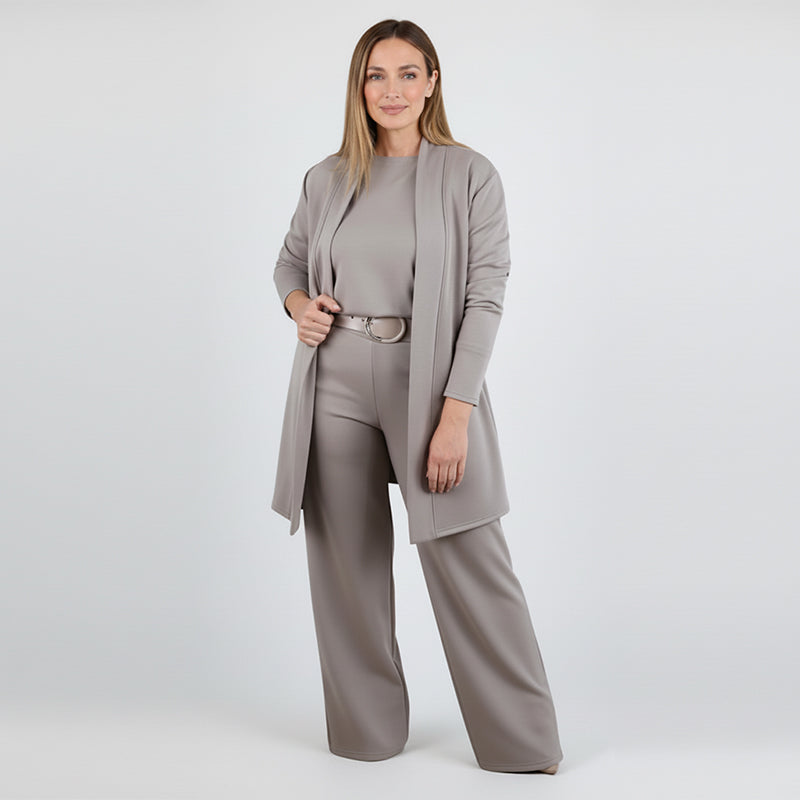 FLORIS 3-Piece Set Including Long Cardigan, Top, and Pants