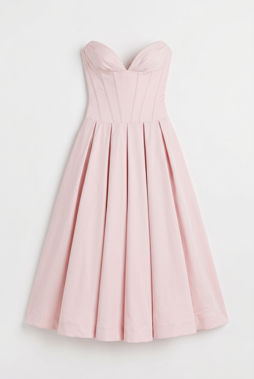 Delphine Corset Swing Midi Dress