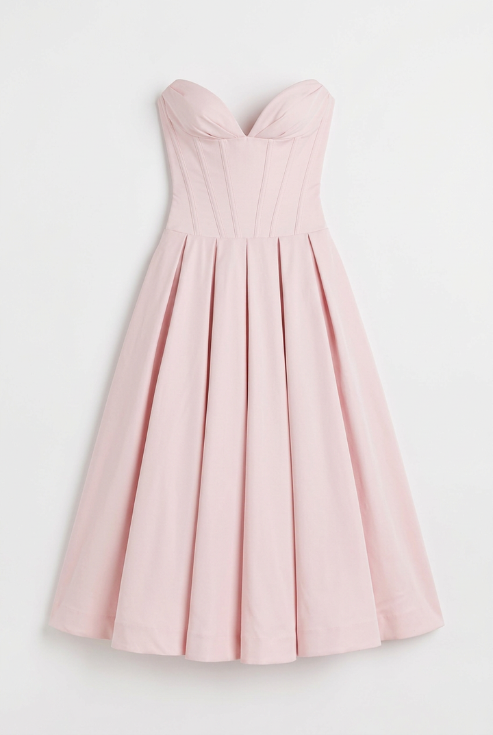 Delphine Corset Swing Midi Dress
