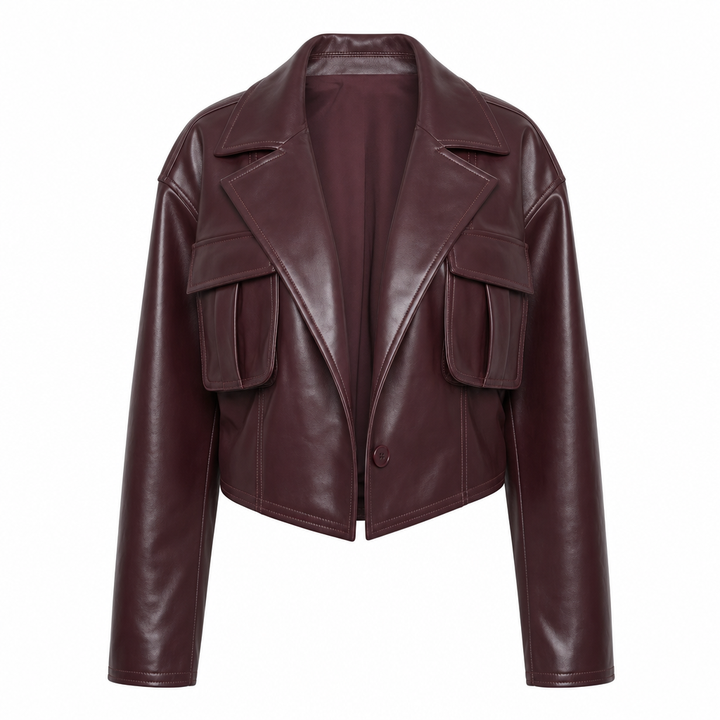 TOSCA | Cropped Jacket with Chest Pockets