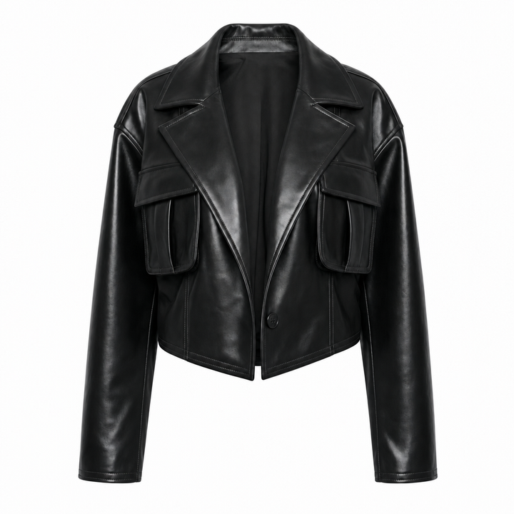 TOSCA | Cropped Jacket with Chest Pockets