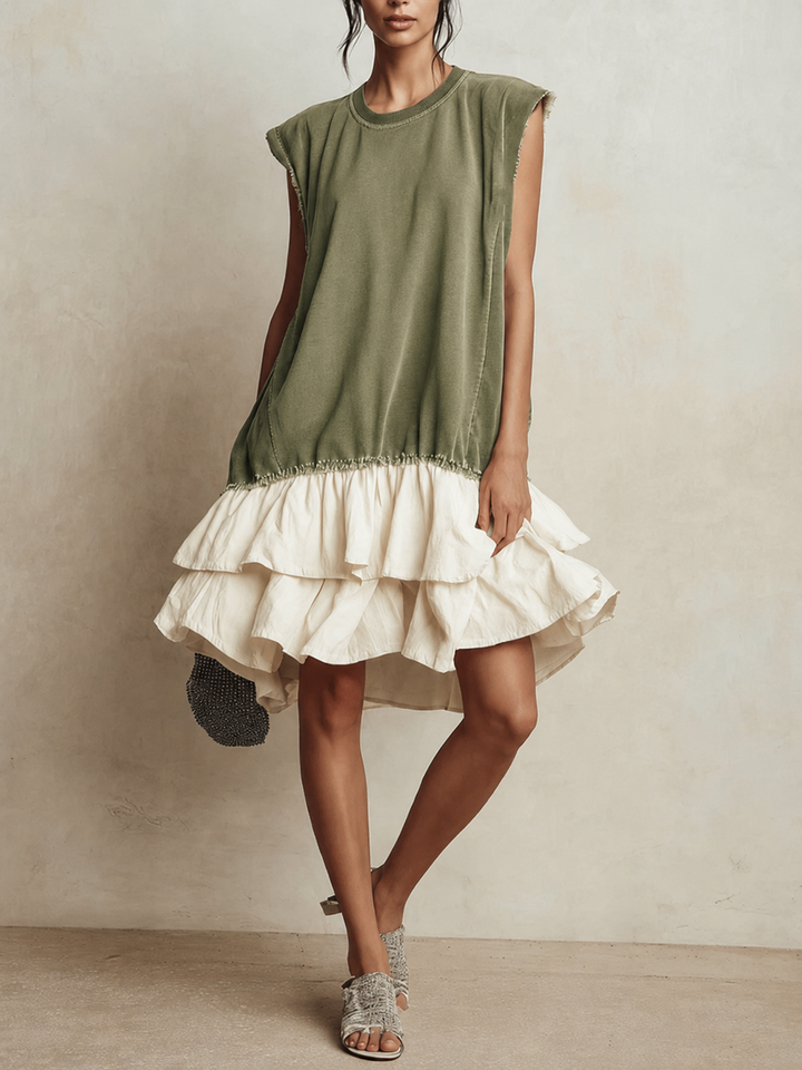 Ilaria | Casual Color-Block Vacation Dress, Relaxed Fit