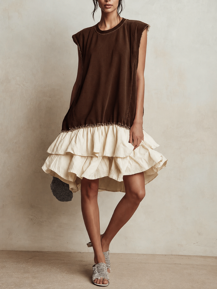 Ilaria | Casual Color-Block Vacation Dress, Relaxed Fit