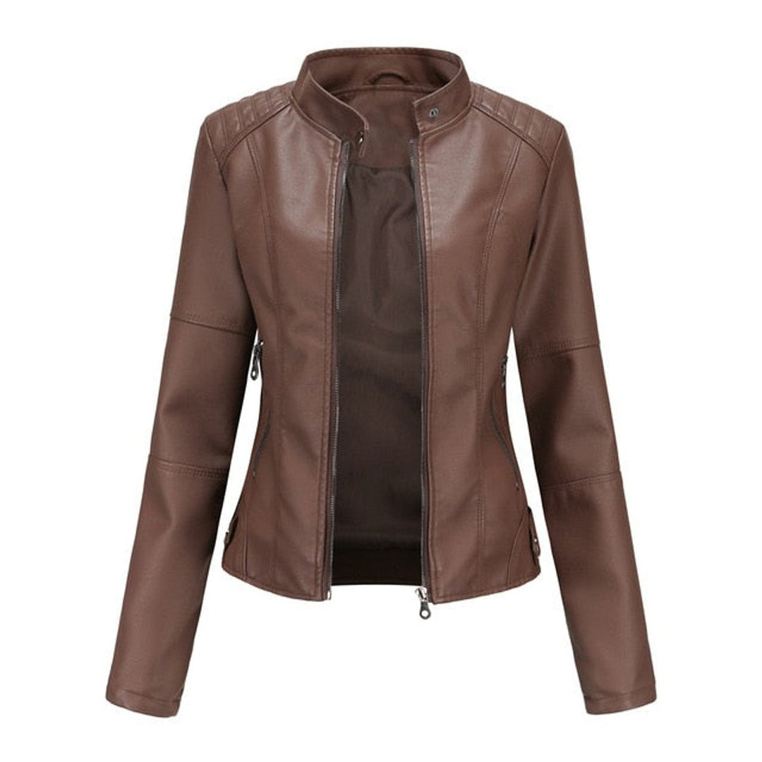ROMINA | Stand-Collar Moto Jacket