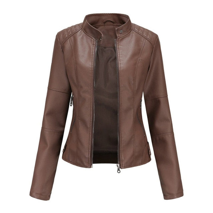 ROMINA | Stand-Collar Moto Jacket