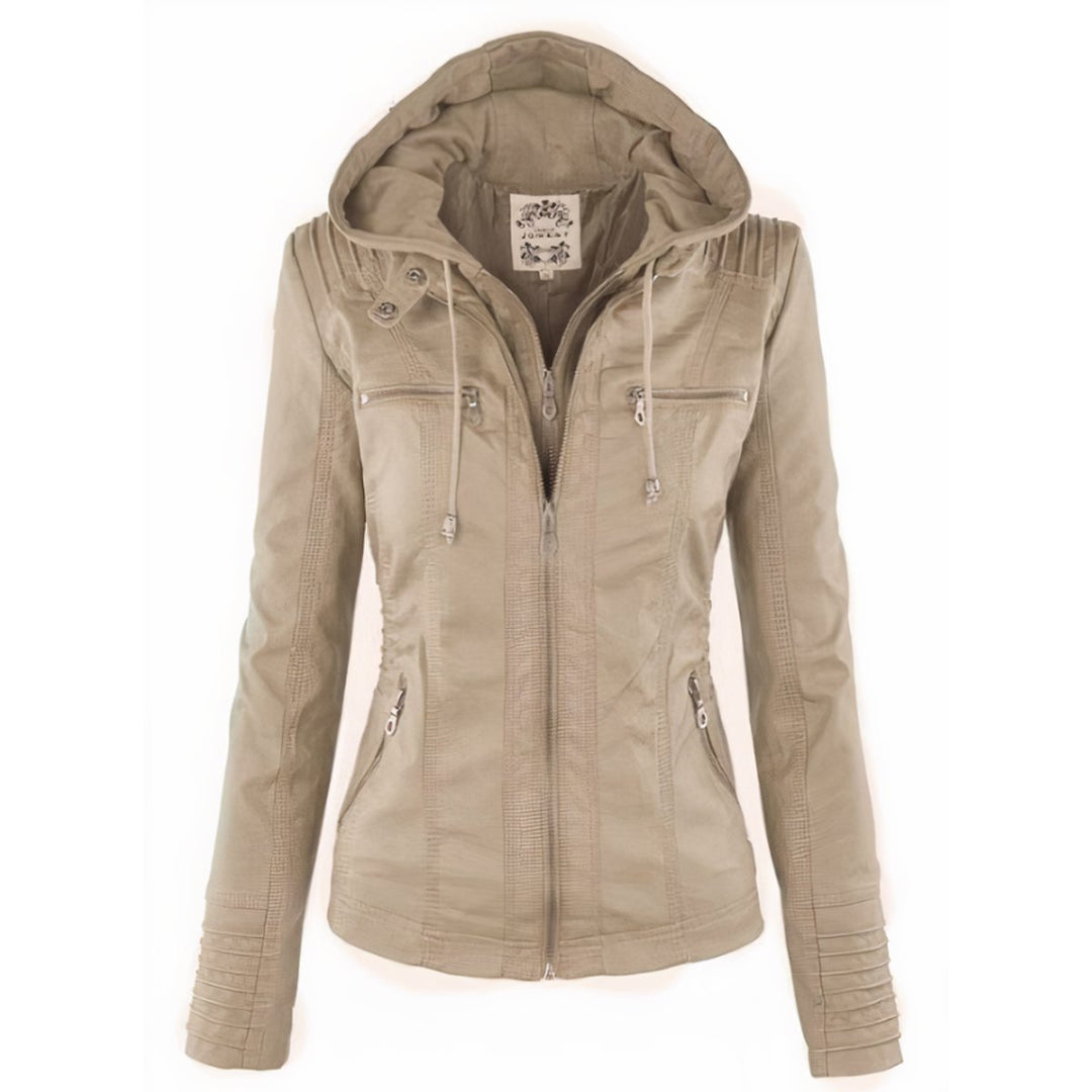 CASSIA | Hooded Moto Jacket