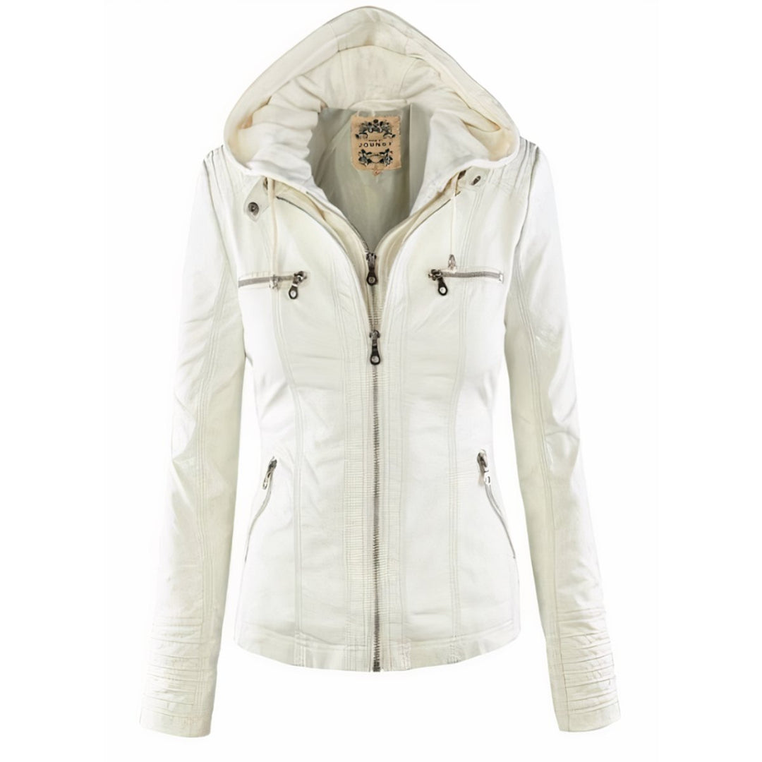 CASSIA | Hooded Moto Jacket